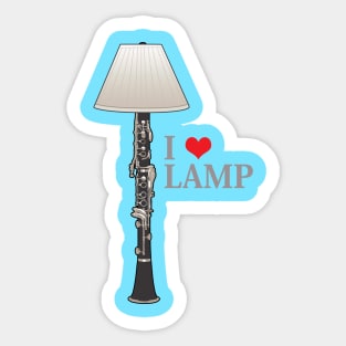 I Love Lamp Sticker